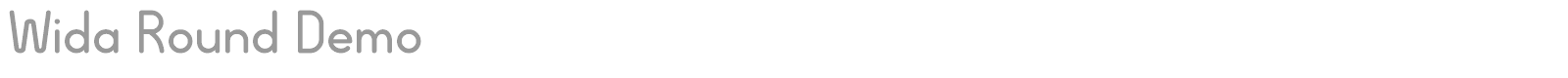 Wida Round font preview